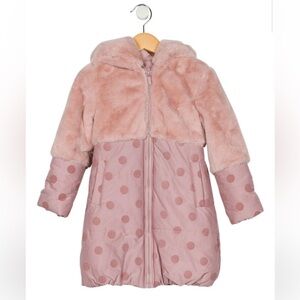 Imoga Pink Polka Dot Puffer Jacket - Size 4